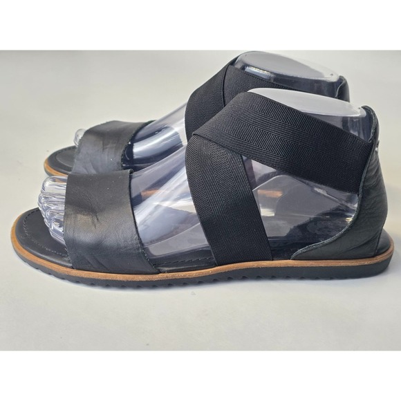 Sorel Shoes - Sorel Ella‎ II Women's Sandals Size 7 Black Leather Ankle Strap Shoes 1787541010